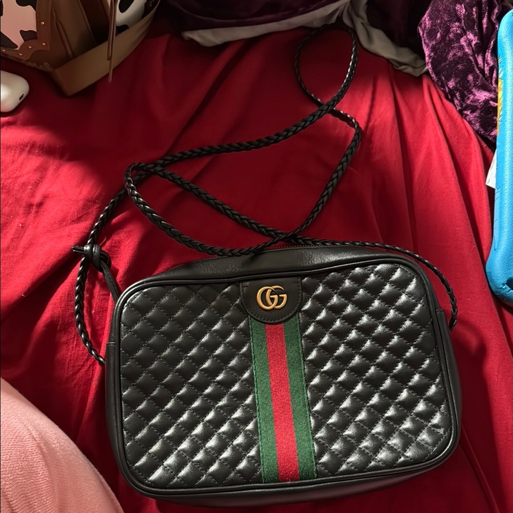Gucci Black Quilted Crossbody Bag